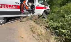 Kandıra-Kaynarca Yolunda Can Pazarı! Ambulans Köprü Girişinde Dere Yatağına Uçmaktan Son Anda Kurtuldu