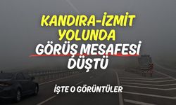 Kandıra-İzmit Yolunda Görüş Mesafesi Düştü: İşte O Görüntüler