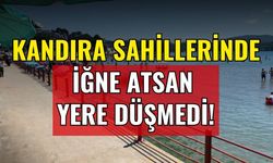 Kandıra Sahillerinde İğne Atsan Yere Düşmedi! Kerpe Plajı Sezonu Yoğunlukla Açtı