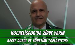 Kocaelispor'da Büyük Zirve Yarın Akşam! Recep Durul Başkanlığında Kritik Kararlar Alınacak