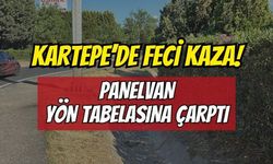 Kartepe’de feci kaza: Panelvan yön tabelasına çarptı, 1 ölü, 2 yaralanma!