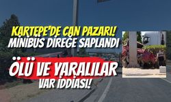 Kartepe'de Can Pazarı! Minibüs Direğe Saplandı, Ölü ve Yaralılar Var İddiası!