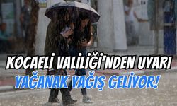 Kocaeli Valiliği'nden Hafta Sonu Uyarısı: Kuvvetli Sağanak Yağış Geliyor!