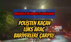 BAŞİSKELE'DE HAREKETLİ DAKİKALAR: POLİSTEN KAÇAN LÜKS ARAÇ BARİYERLERE ÇARPTI!