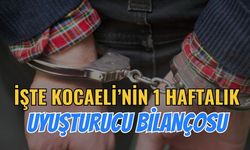 İşte Kocaeli'nin Bir Haftalık Uyuşturucu Bilançosu