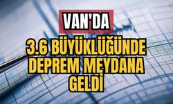 Van'da 3.6 Büyüklüğünde Deprem Meydana Geldi