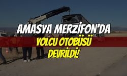 Amasya Merzifon'da Yolcu Otobüsü Devrildi: 46 Yaralı!