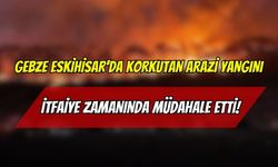 Gebze Eskihisar'da Korkutan Arazi Yangını: İtfaiye Zamanında Müdahale Etti!