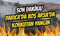 Darıca'da Boş Arsada korkutan Yangın