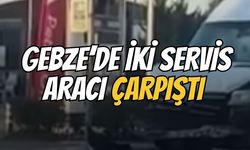 Gebze'de İki Servis Aracı Çarpıştı