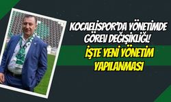 Kocaelispor’da Yönetimde Görev Değişikliği! İşte Yeni Yönetim Yapılanması
