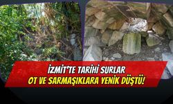 İzmit’te 2 Bin Yıllık Tarihi Surlar Ot ve Sarmaşıklara Yenik Düştü!