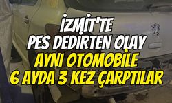 İzmit'te pes dedirten olay! Aynı otomobile 6 ayda 3 kez çarptılar