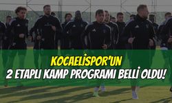 Kocaelispor’un 2 etaplı kamp programı belli oldu!
