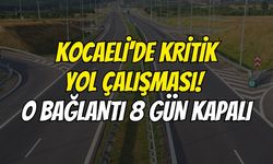 Kocaeli'de kritik yol çalışması! O bağlantı 8 gün kapalı