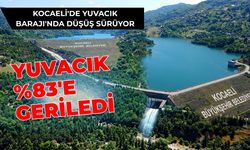 Kocaeli'de Yuvacık Barajı'nda düşüş sürüyor