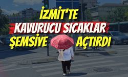 İzmit’te Kavurucu Sıcaklar Şemsiye Açtırdı