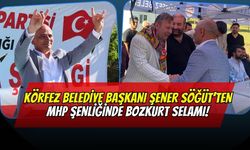 Körfez Belediye Başkanı Şener Söğüt’ten MHP Şenliğinde Bozkurt Selamı!
