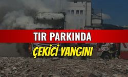 Körfez'de Tır Parkında Çekici Yangını!