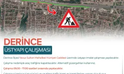 Derince'de Hürriyet Caddesi 15 Gün Trafiğe Kapanacak