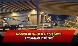 Köseköy Battı-Çıktı Alt Geçidinde Aydınlatma Yenilendi: Gece Sürüşü Artık Daha Güvenli