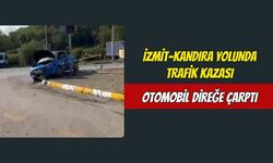 İzmit-Kandıra Yolunda Trafik Kazası: Otomobil Direğe Çarptı