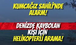 Kumcağız Sahili’nde Alarm! Denizde Kaybolan Kişi İçin Helikopterli Arama