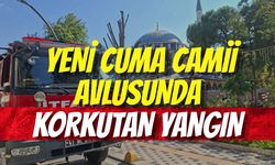 İzmit Yeni Cuma Camii Avlusunda Korkutan Yangın: Giriş ve Çıkışlar Kapatıldı!
