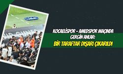 Kocaelispor - Amedspor Maçında Gergin Anlar: Bir Taraftar Dışarı Çıkarıldı