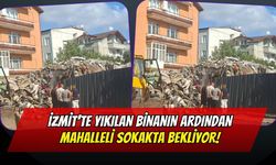 İzmit’te 4 Katlı Bina Yıkıldı: Mahalle Sokakta Bekliyor!