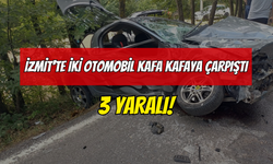 İzmit'te İki Otomobil Kafa Kafaya Çarpıştı: 3 Yaralı!
