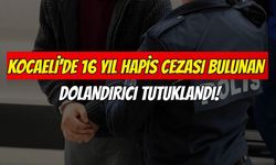 Kocaeli'de 16 Yıl Hapis Cezası Bulunan Dolandırıcı Tutuklandı!