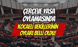 Çerçeve Yasa Oylamasında Kocaeli Vekillerinin Oyları Belli Oldu
