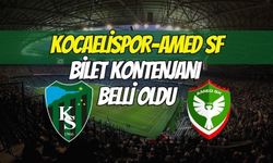 Kocaelispor Amedspor Maçında Kontenjan Belli Oldu