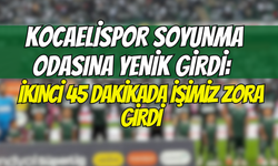 Kocaelispor Soyunma Odasına Yenik Girdi: İkinci 45 Dakikada İşimiz Zora Girdi