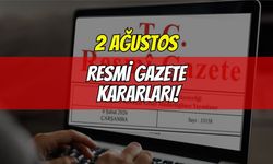 Resmi Gazete'de Bugünün Kararları