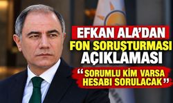 Efkan Ala’dan fon soruşturması açıklaması: Sorumlu kim varsa hesabı sorulacak