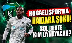 Kocaelispor'da Haidara şoku! Sol bekte kim oynayacak?