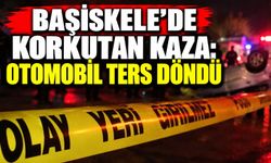 Başiskele’de korkutan kaza: Otomobil ters döndü