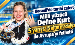 Kocaeli'de tarihi zafer: Milli yüzücü Defne Kurt 5 yarışta 5 altın madalya ile Avrupa'yı fethetti