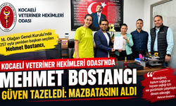 Kocaeli Veteriner Hekimleri Odası’nda Mehmet Bostancı Güven Tazeledi: Mazbatasını Aldı