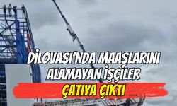 Dilovası’nda maaşlarını alamayan işçiler çatıya çıktı