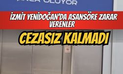 İzmit Yenidoğan’da asansöre zarar verenler cezasız kalmadı!