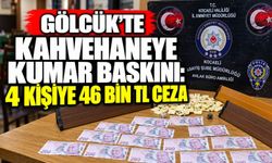Gölcük’te kahvehaneye kumar baskını: 4 kişiye 46 bin TL ceza