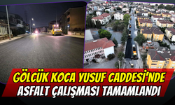 Gölcük Koca Yusuf Caddesi’nde Asfalt Çalışması Tamamlandı
