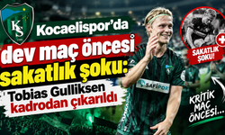 Kocaelispor'da dev maç öncesi sakatlık şoku: Tobias Gulliksen kadrodan çıkarıldı