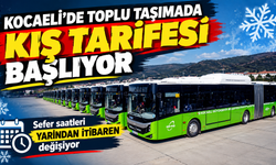 Kocaeli'de toplu taşımada kış tarifesi başlıyor: Sefer saatleri yarından itibaren değişiyor