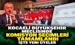 Kocaeli Büyükşehir Meclisinde Komisyon Seçimleri Tamamlandı: İşte Yeni Üyeler