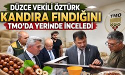 Düzce Vekili Öztürk Kandıra Fındığını TMO’da Yerinde İnceledi