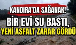Kandıra’da sağanak: Bir evi su bastı, yeni asfalt zarar gördü